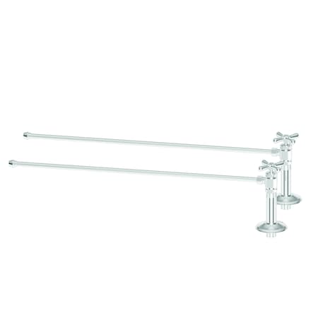 Brasstech Lavatory Supply Kit, 1/2" Ips in Polished Chrome 491X/26